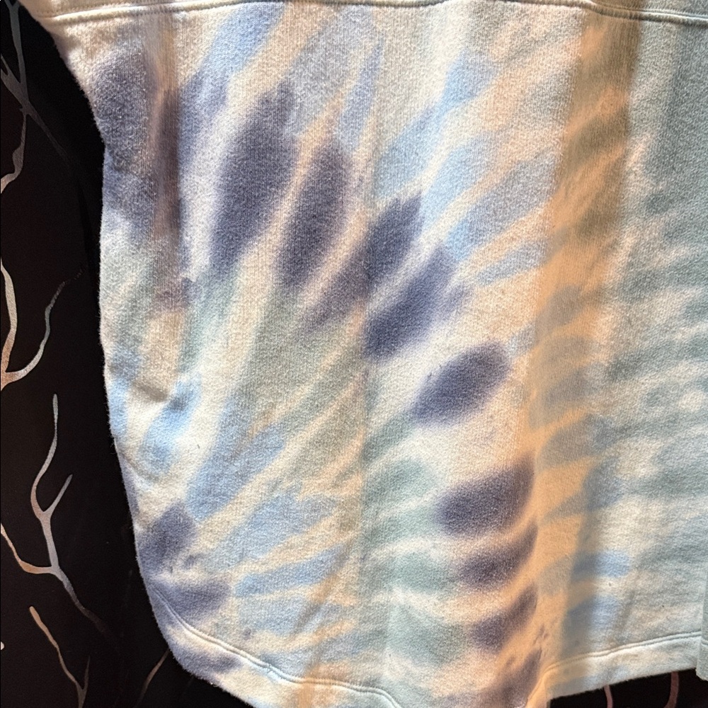 PINK Victoria's Secret Aqua and White Half Zip - Picture 5 of 5